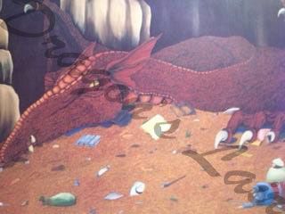 Print of an Oil painting of ancient dragon on hoard(Not Smaug). 20x16 $20.